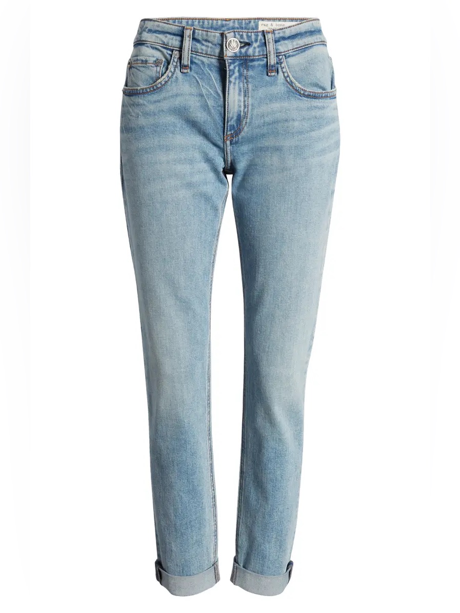 Rag & Bone Dre Low-Rise Slim Boyfriend Vintage Stretch Jeans Size 30